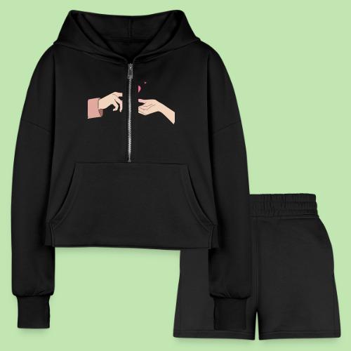 Valentine’s Touch - Women’s Cropped Hoodie & Jogger Short Set