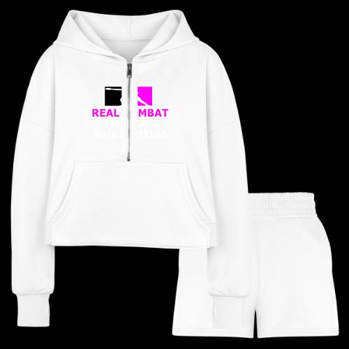 RCM MMA & BOXING Pink - Women’s Cropped Hoodie & Jogger Short Set