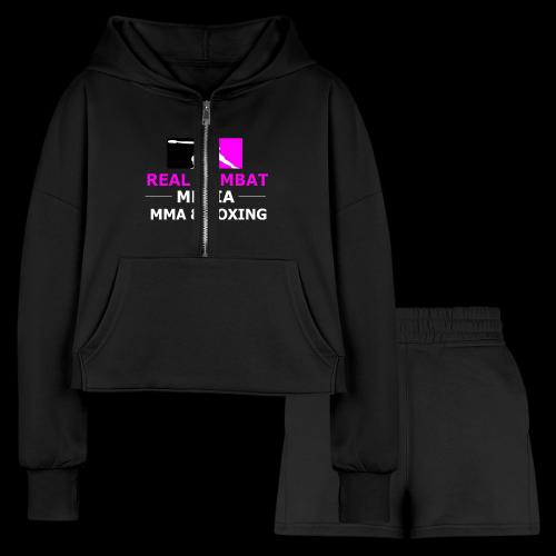 RCM MMA & BOXING Pink - Women’s Cropped Hoodie & Jogger Short Set