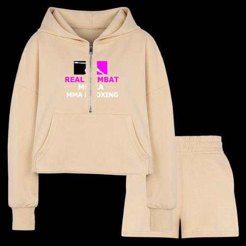 RCM MMA & BOXING Pink - Women’s Cropped Hoodie & Jogger Short Set