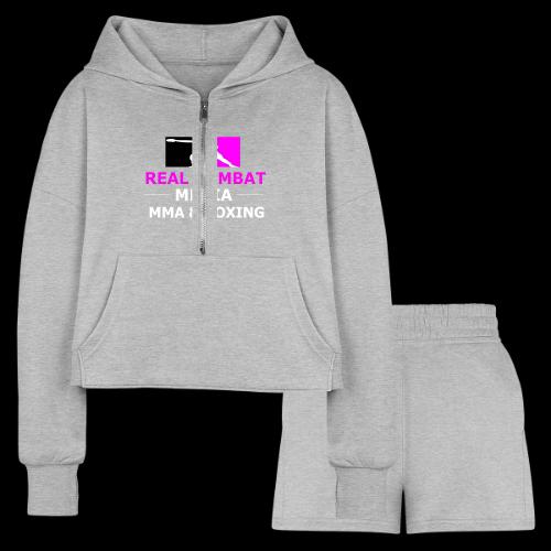 RCM MMA & BOXING Pink - Women’s Cropped Hoodie & Jogger Short Set