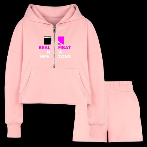RCM MMA & BOXING Pink - Women’s Cropped Hoodie & Jogger Short Set