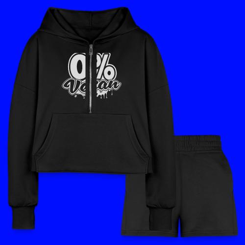 Zero Percent Vegan - Women’s Cropped Hoodie & Jogger Short Set
