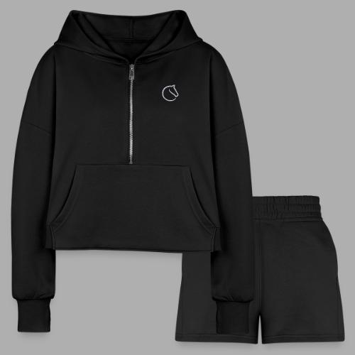 embroidered logo - Women’s Cropped Hoodie & Jogger Short Set