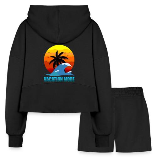 Vacation mode: Sunset Escape - Women’s Cropped Hoodie & Jogger Short Set