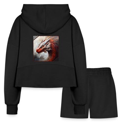 Mystic Dragon Realm - Women’s Cropped Hoodie & Jogger Short Set