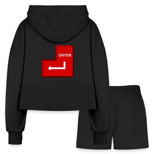 Just Press Enter - Women’s Cropped Hoodie & Jogger Short Set