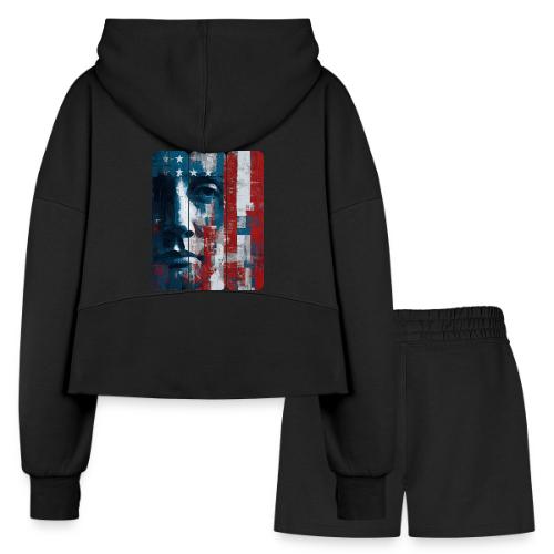 American Echoes - Women’s Cropped Hoodie & Jogger Short Set