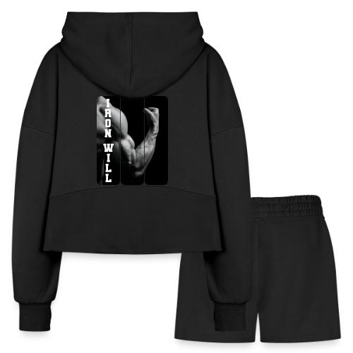 Bodybuilding: Iron Will - Women’s Cropped Hoodie & Jogger Short Set