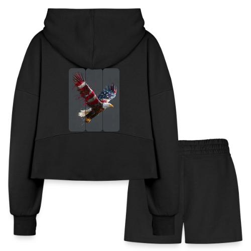 USA: Freedom in Flight - Women’s Cropped Hoodie & Jogger Short Set