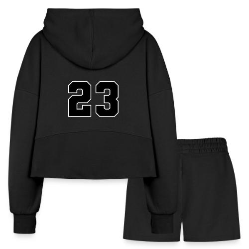 Varsity Number 23 Athletic Style - Women’s Cropped Hoodie & Jogger Short Set