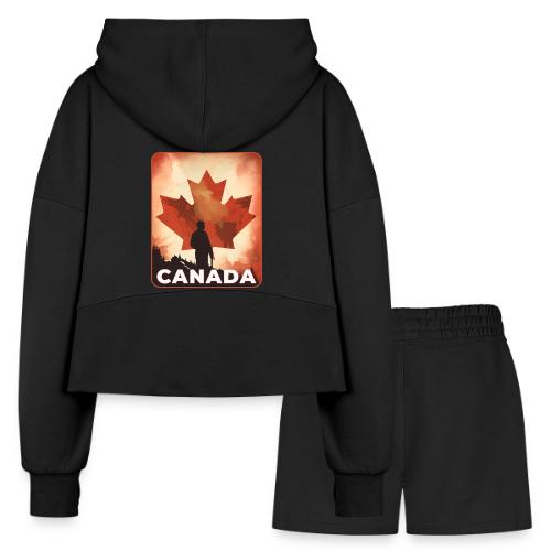 Canada Stands Tall - Women’s Cropped Hoodie & Jogger Short Set
