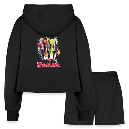 Forever Youthful - Women’s Cropped Hoodie & Jogger Short Set