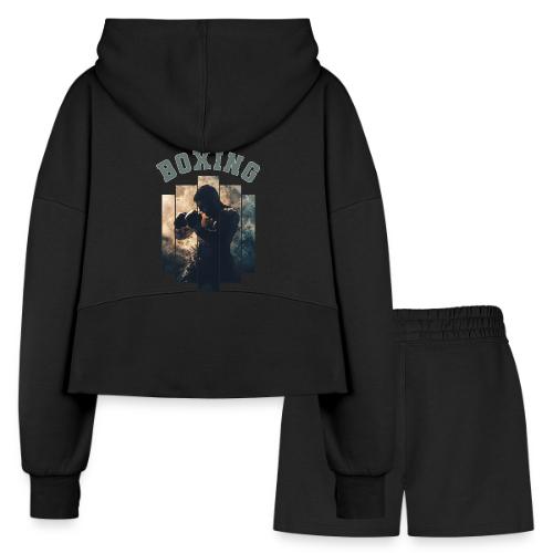 Boxing Spirit - Women’s Cropped Hoodie & Jogger Short Set