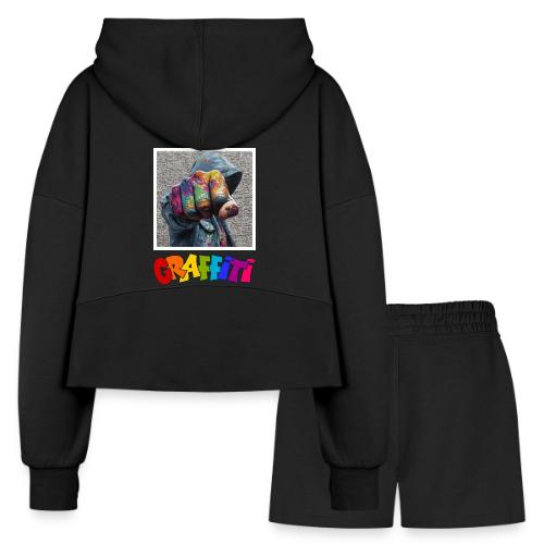Graffiti: Urban Expression - Women’s Cropped Hoodie & Jogger Short Set