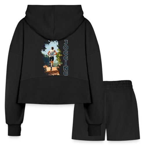Jogging Vibes - Women’s Cropped Hoodie & Jogger Short Set
