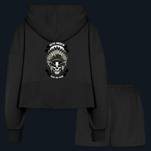 Native American Proud and Honor - Women’s Cropped Hoodie & Jogger Short Set