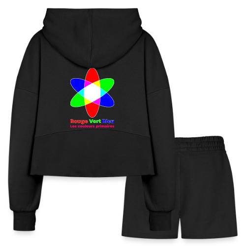 RGB Primary Colors - Women’s Cropped Hoodie & Jogger Short Set