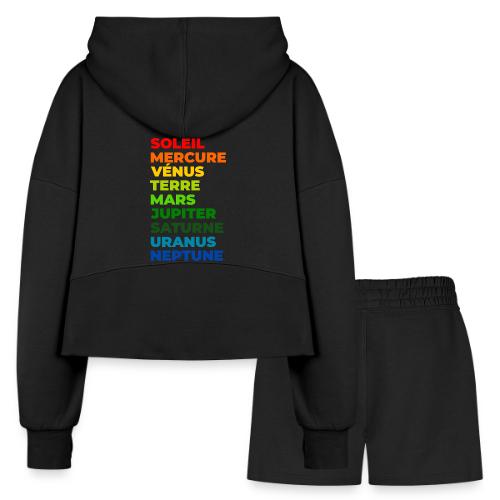Solar System in Color - Women’s Cropped Hoodie & Jogger Short Set
