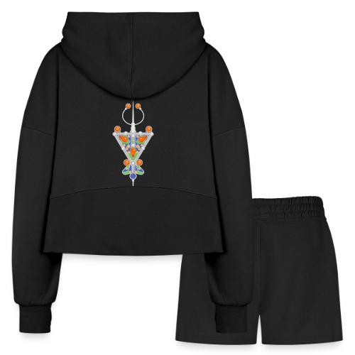 Amazigh: Tazerzit Heritage - Women’s Cropped Hoodie & Jogger Short Set