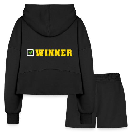 Crowned to Win - Women’s Cropped Hoodie & Jogger Short Set