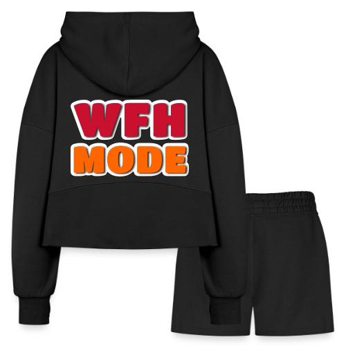 WFH Mode Remote Work Lifestyle Design - Women’s Cropped Hoodie & Jogger Short Set