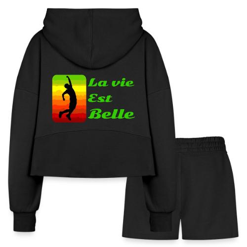 La vie est belle - Women’s Cropped Hoodie & Jogger Short Set