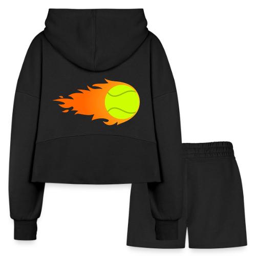 Tennis Ball - Women’s Cropped Hoodie & Jogger Short Set