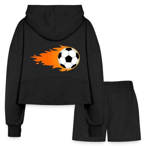 Soccer Ball - Women’s Cropped Hoodie & Jogger Short Set