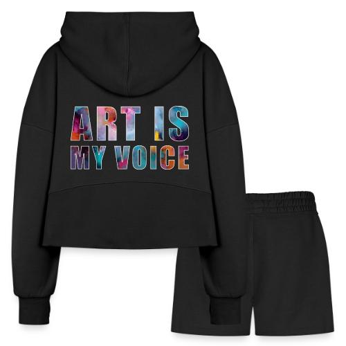 Art Is My Voice - Women’s Cropped Hoodie & Jogger Short Set
