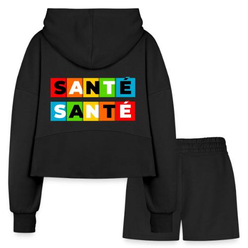 Santé en couleurs - Women’s Cropped Hoodie & Jogger Short Set