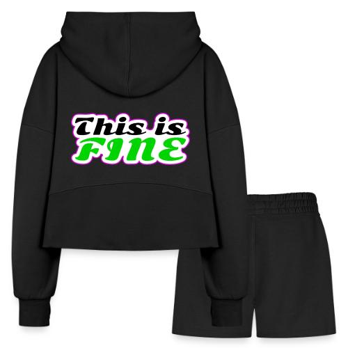 This Is Fine Balance - Women’s Cropped Hoodie & Jogger Short Set