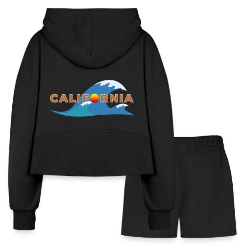 Blue Wave California - Women’s Cropped Hoodie & Jogger Short Set