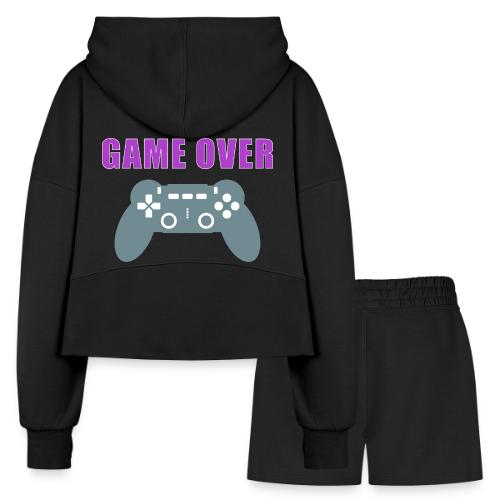 Game Over Gamer Controller Design - Women’s Cropped Hoodie & Jogger Short Set