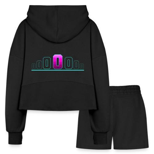 Letter O – Capital Varsity Alphabet Monogram - Women’s Cropped Hoodie & Jogger Short Set
