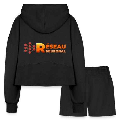 Neural Network: Digital Synapses - Women’s Cropped Hoodie & Jogger Short Set