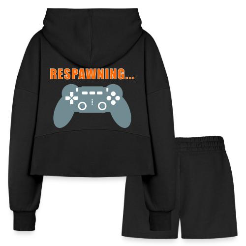 Respawning Gamer Controller Design - Women’s Cropped Hoodie & Jogger Short Set