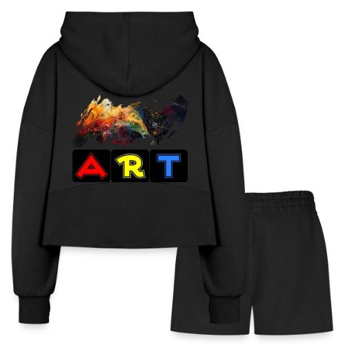 Pulse of Art - Women’s Cropped Hoodie & Jogger Short Set