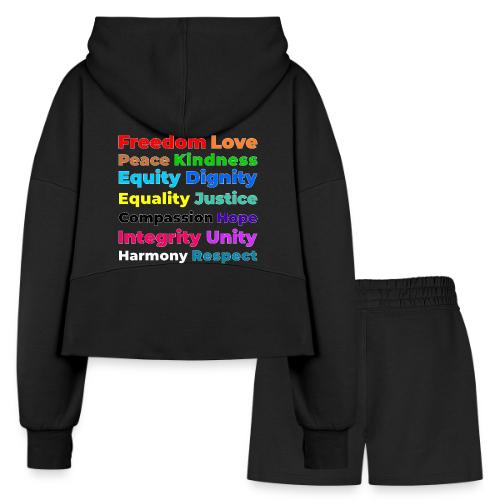 Words of Light - Women’s Cropped Hoodie & Jogger Short Set