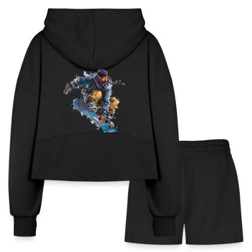 Snowboarding: Splash of Speed - Women’s Cropped Hoodie & Jogger Short Set