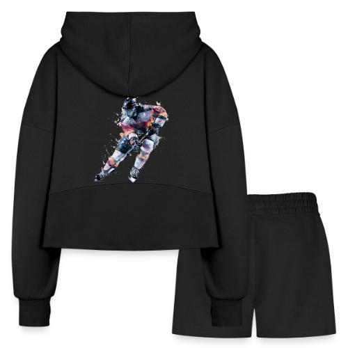 Hockey: Frozen Motion - Women’s Cropped Hoodie & Jogger Short Set