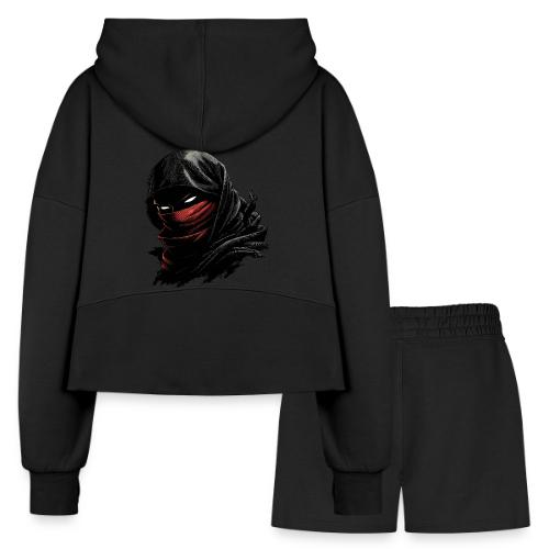 Shadowflame Ninja - Women’s Cropped Hoodie & Jogger Short Set