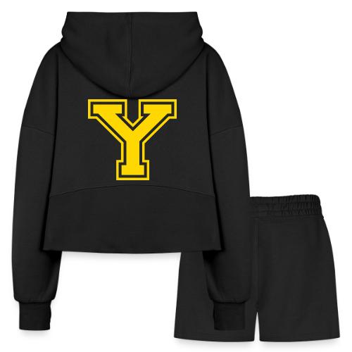 Letter Y – Capital Athletic Alphabet Monogram - Women’s Cropped Hoodie & Jogger Short Set