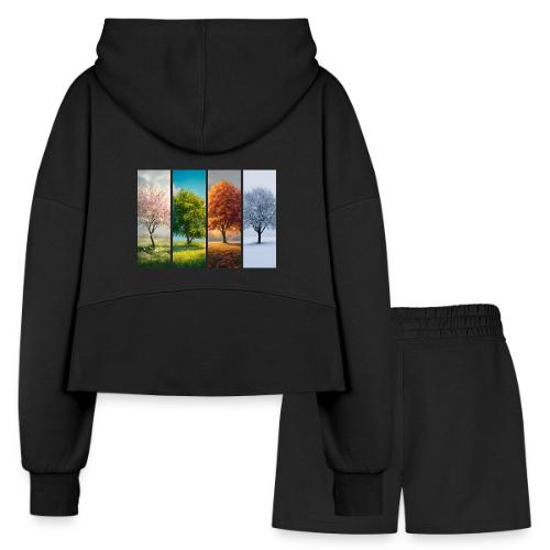 The four Seasons - Women’s Cropped Hoodie & Jogger Short Set