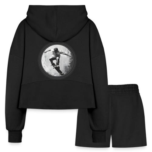Skateboarding Vibes Only - Women’s Cropped Hoodie & Jogger Short Set