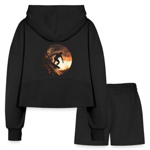Surfing Spirit - Women’s Cropped Hoodie & Jogger Short Set