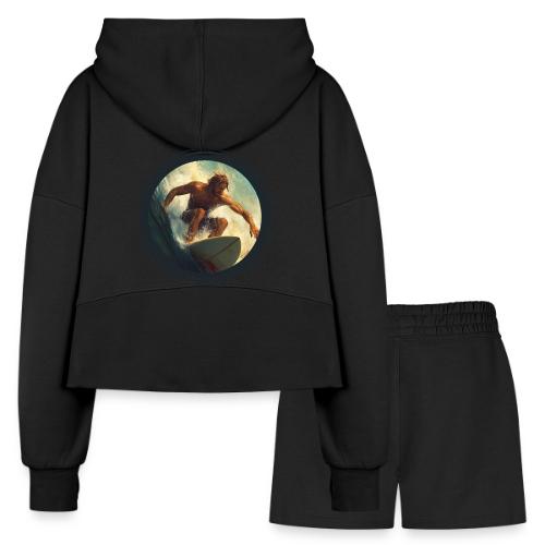 Surfing Rush - Women’s Cropped Hoodie & Jogger Short Set