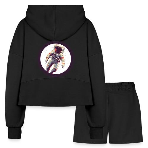 Astronaut: From Earth to the cosmos - Women’s Cropped Hoodie & Jogger Short Set