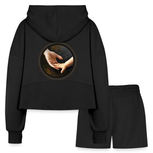 Hand in hand - Women’s Cropped Hoodie & Jogger Short Set
