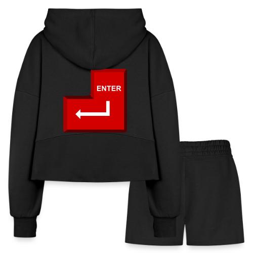 Just Press Enter - Women’s Cropped Hoodie & Jogger Short Set